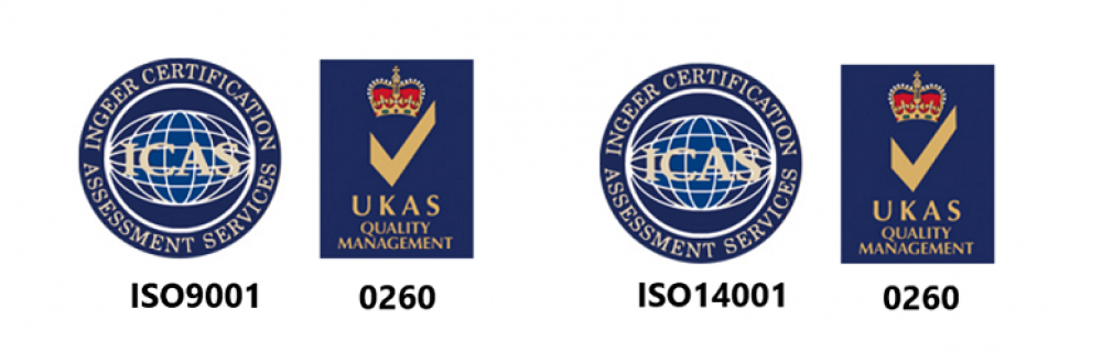 ISO9001, 14001取得しました。